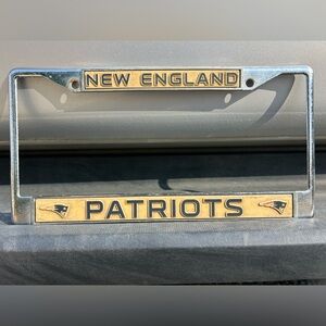 New England Patriots License Plate Rag Cover or Wall Accent